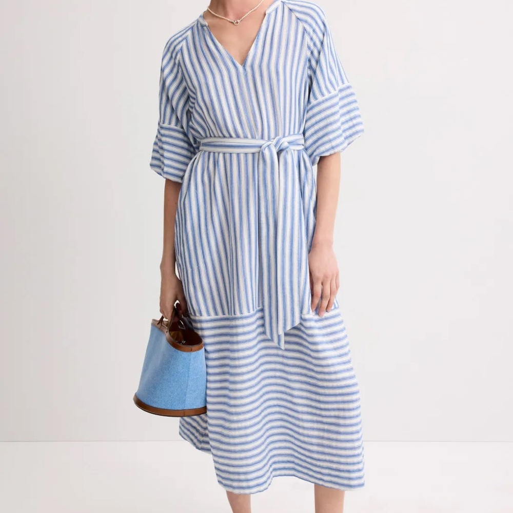 Nic + Zoe Double Gauze Mixed Stripe Dress